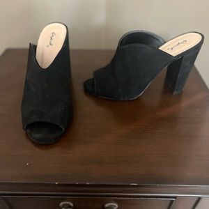 Black booty heels